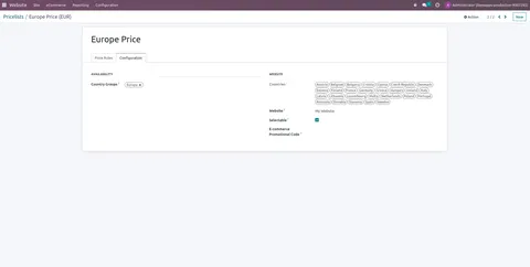 Configuration 3 de la tarification géolocalisée